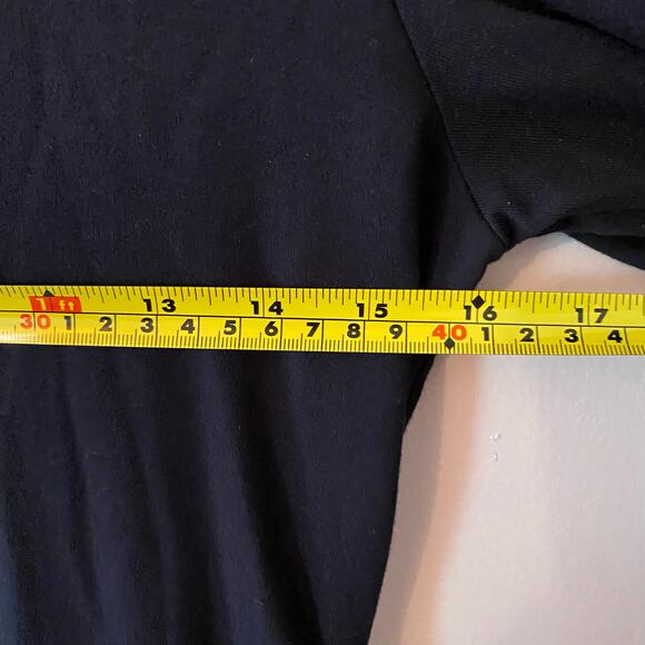 Hobbs London Women's size Small Maternity Navy Blue Rouched 3/4 Sleeve Top - Picture 6 of 7